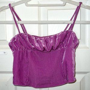 Urban Outfitters Velvet Purple Crop Top